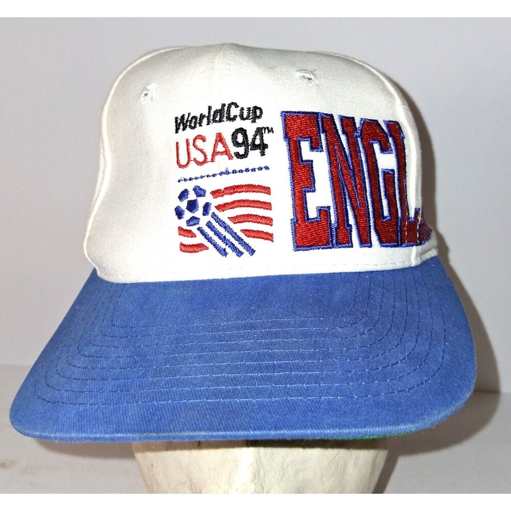 Vtg Rare World Cup USA 94 England Apex One Snapback Cap Futbol